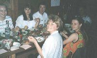 Katie, her mum and some friends